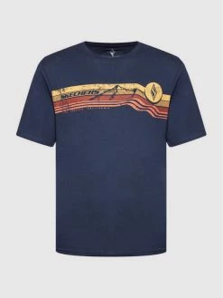 Αγορά 👏 Skechers Άνδρες T-shirts T-Shirt Big Adventure MTS334 Σκούρο μπλε Regular Fit 🌟 -Εξοδος Skechers Κατάστημα unnamed file 109