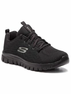 Ολοκαίνουργιο 🎉 Skechers Υποδήματα Παπούτσια Get Connected 12615/BBK Μαύρο 🌟