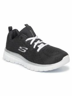 Φτηνός 🌟 Skechers Υποδήματα Παπούτσια Get Connected 12615/BKW Μαύρο 😀