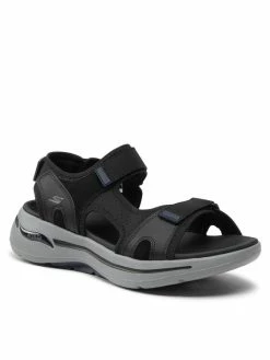 Συμφωνίες 🎁 Skechers Άνδρες Σανδάλια Go Walk Arch Fit 🩴 Sandal 229021/BKNV Μαύρο ⌛