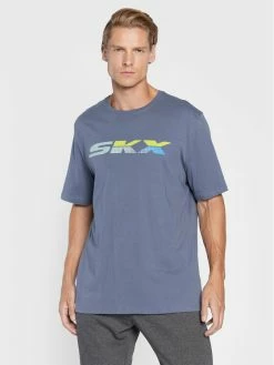 Συμφωνίες ⌛ Skechers Άνδρες T-shirts T-Shirt Phantom MTS340 Μπλε Regular Fit 🥰
