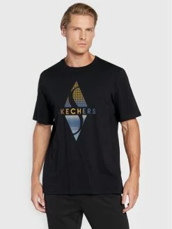 Η καλύτερη συμφωνία 🥰 Skechers Άνδρες T-shirts T-Shirt Recharge MTS344 Μαύρο Regular Fit ⭐