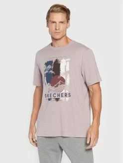 Η καλύτερη συμφωνία 🥰 Skechers Άνδρες T-shirts T-Shirt Endeavour MTS338 Μωβ Regular Fit 🌟